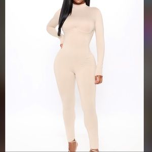 Nude fashion nova jumpsuit